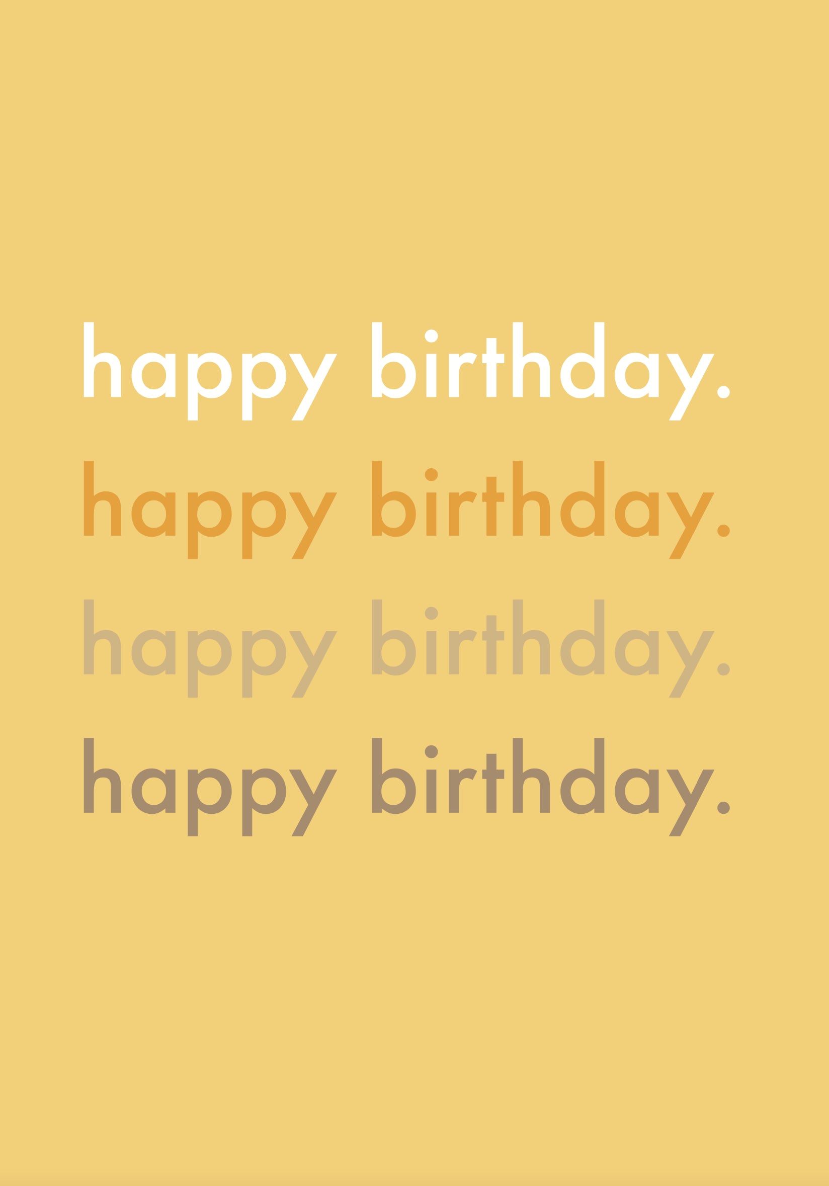 Greeting Card SUNSHINE - YELLOW